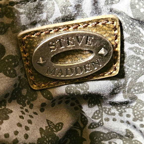 Steve Madden Black Cotton Hobo Style Shoulder Bag Embellished - Picture 7 of 8